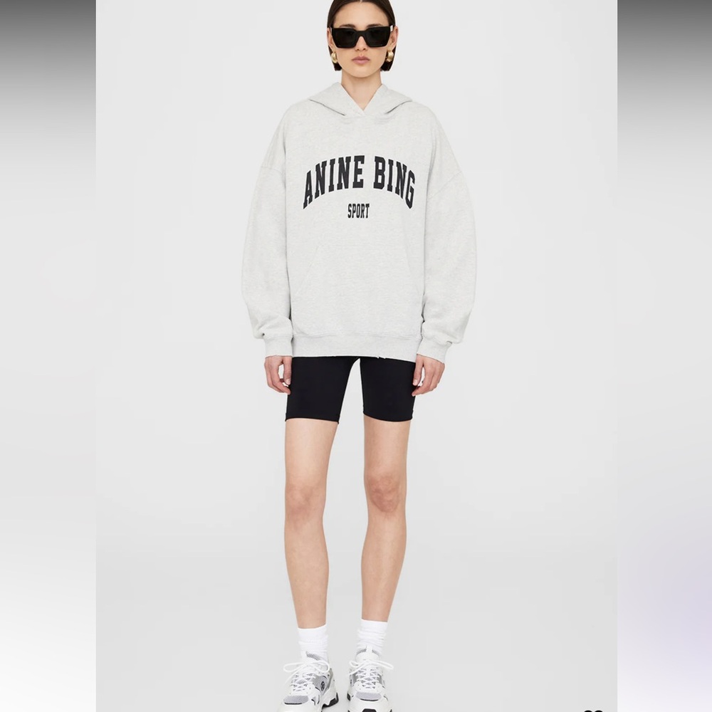 NWOT NEW w/o Tags ANINE BING Oversized Gray Harvey Hoodie Sweatshirt Small